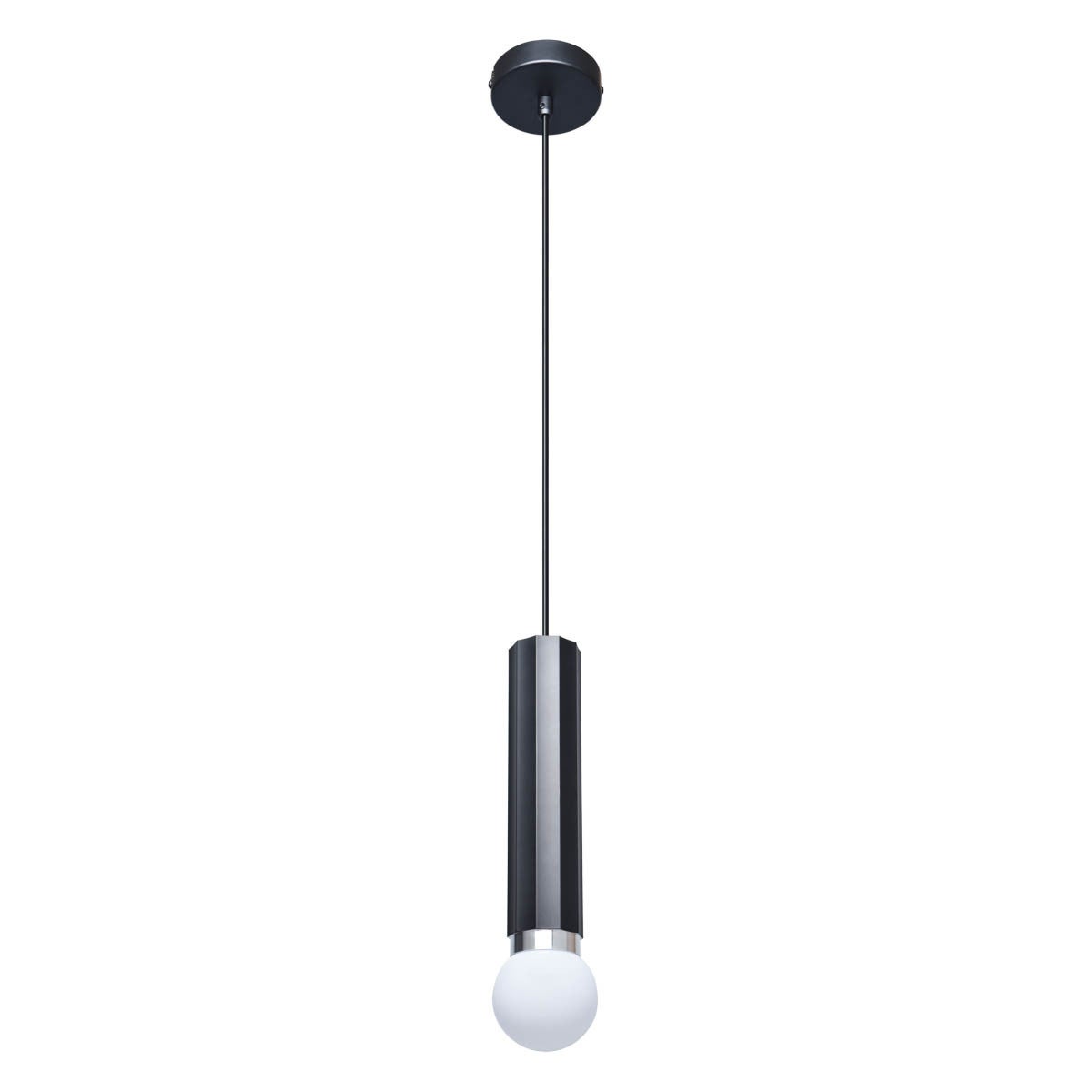 Lampa wisząca MACERA czarna 1 x E27 x 40W wym: 120 x 9 x 9 cm Italux
