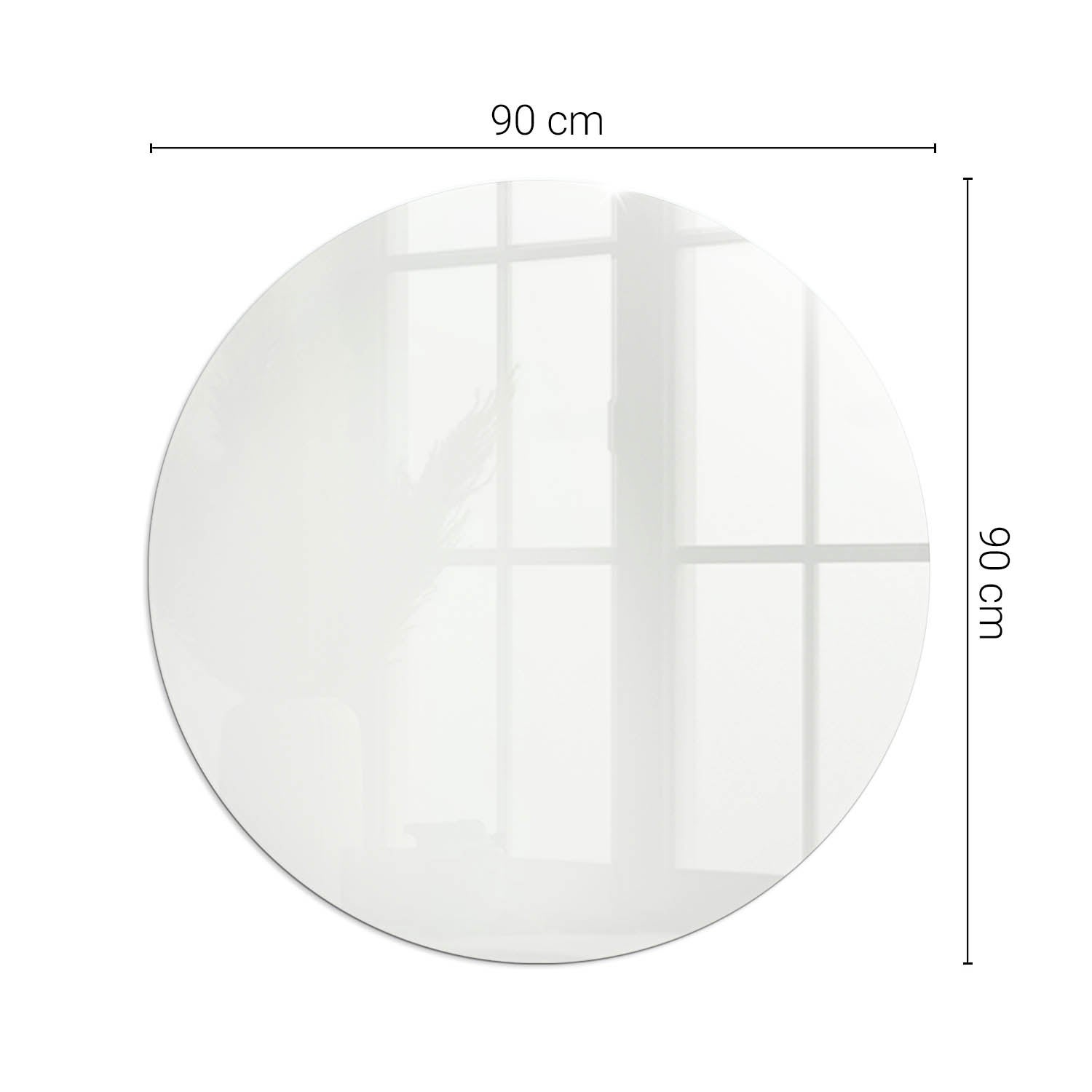 Okragła podkładka na podłogę ze szkła hartowanego - fi 90 cm - Kolor Ivory - TULUP - 2