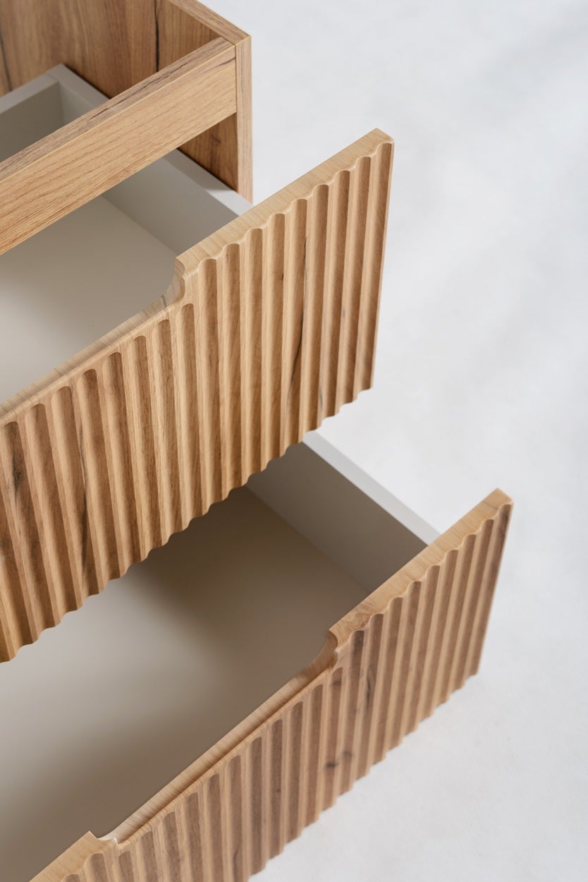 Mobile sottolavabo da bagno sospeso VENA rovere 80 cm - 6