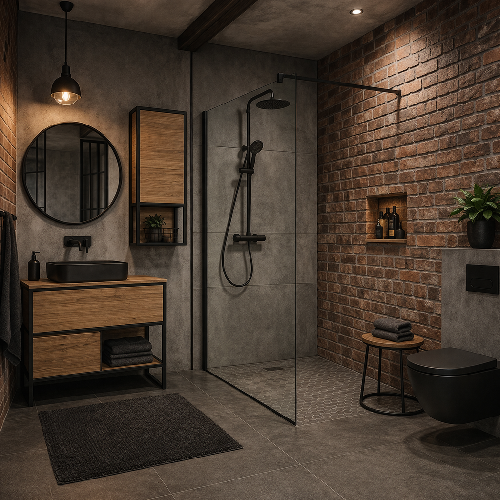 Ścianka prysznicowa walk-in EASY-IN Durasan 100x200 cm czarna + wspornik 1 szt. - 3