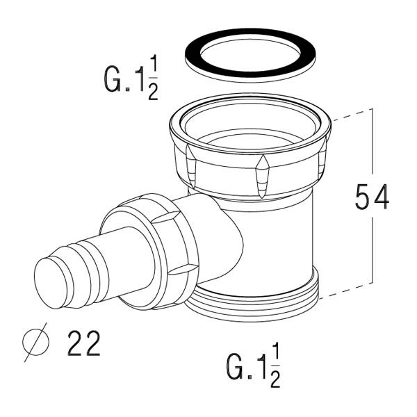 NICOLL Raccord intercalaire prise machine à laver - 2