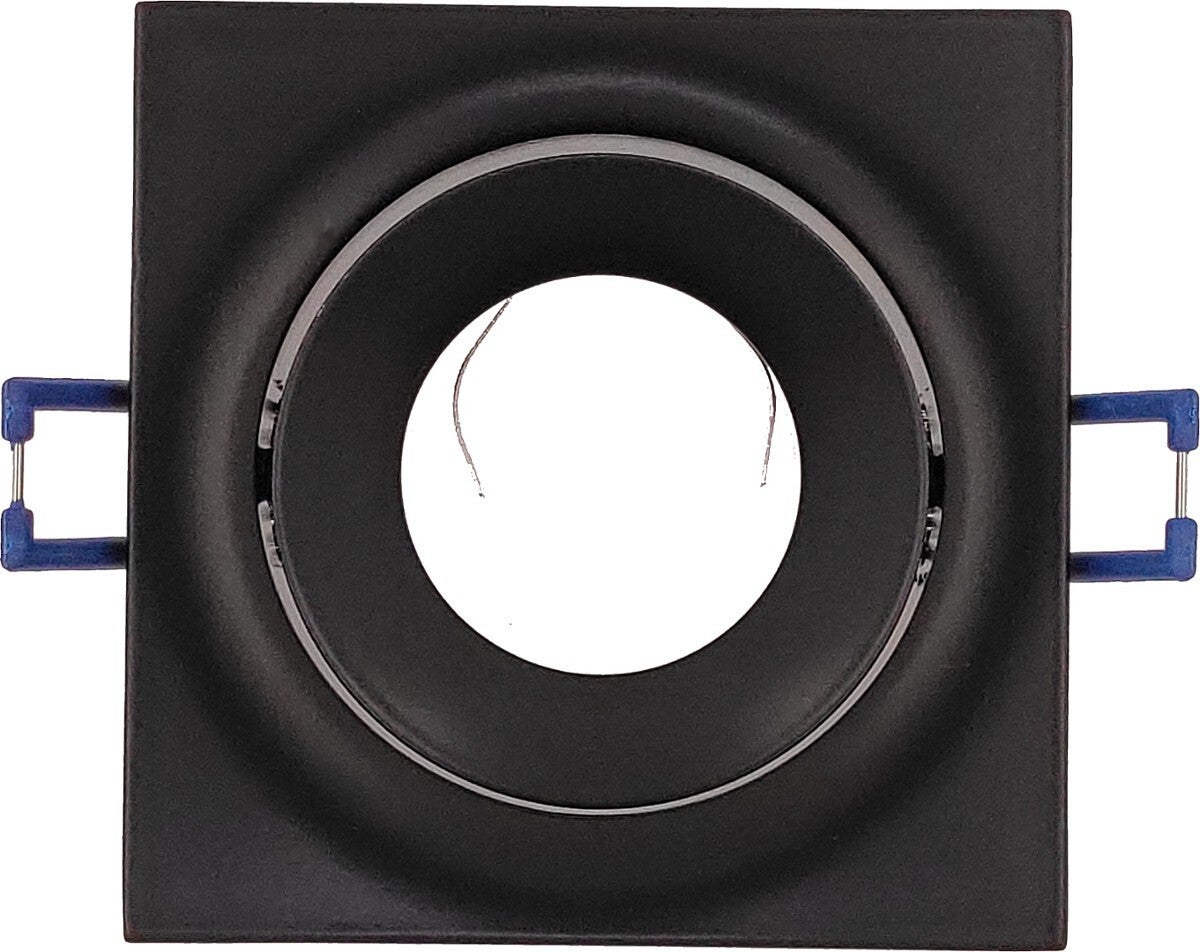 Oprawa sufitowa wpuszczana oczko Cygnus czarna 1xGU10x50W kwadratowa ruchoma IP20 wym: 2,8 x 9 x 9 cm aluminium IdeaLED - 2