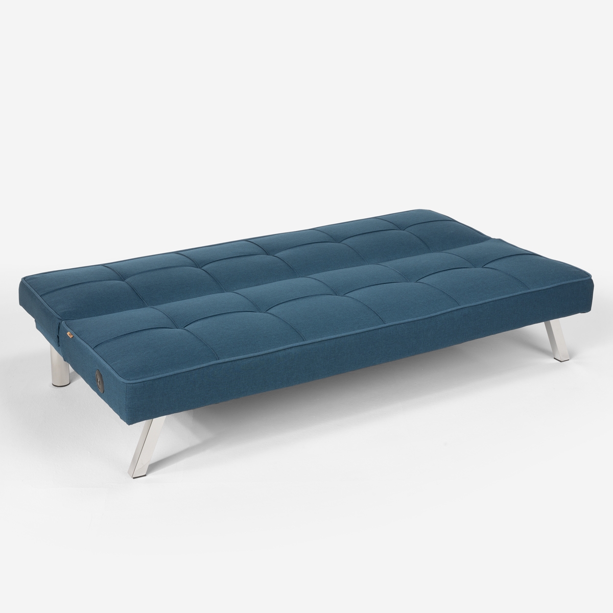 Divano letto in tessuto con porta USB e gambe in metallo design Astralis - Blu - 3