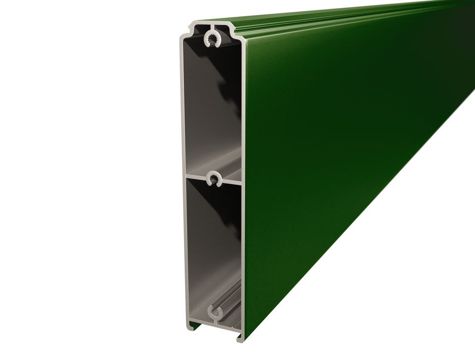 99 x 297 x 77 cm Grzadka podwyzszona, aluminium anodowane