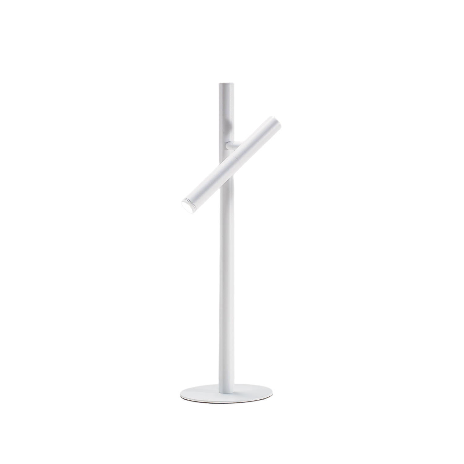 Lampă de masă Gealuce GLS din aluminiu alb mat - Lumină LED reglabilă 5,4W cu variator de presiune, 3000K, unghi 25°, IP20