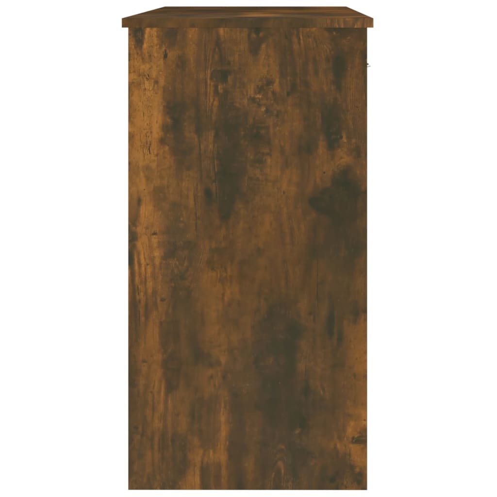 Bureau，Table de travail，Table d'étude Chêne fumé 80x40x75 cm Bois d'ingénierie CWV45766 - 5