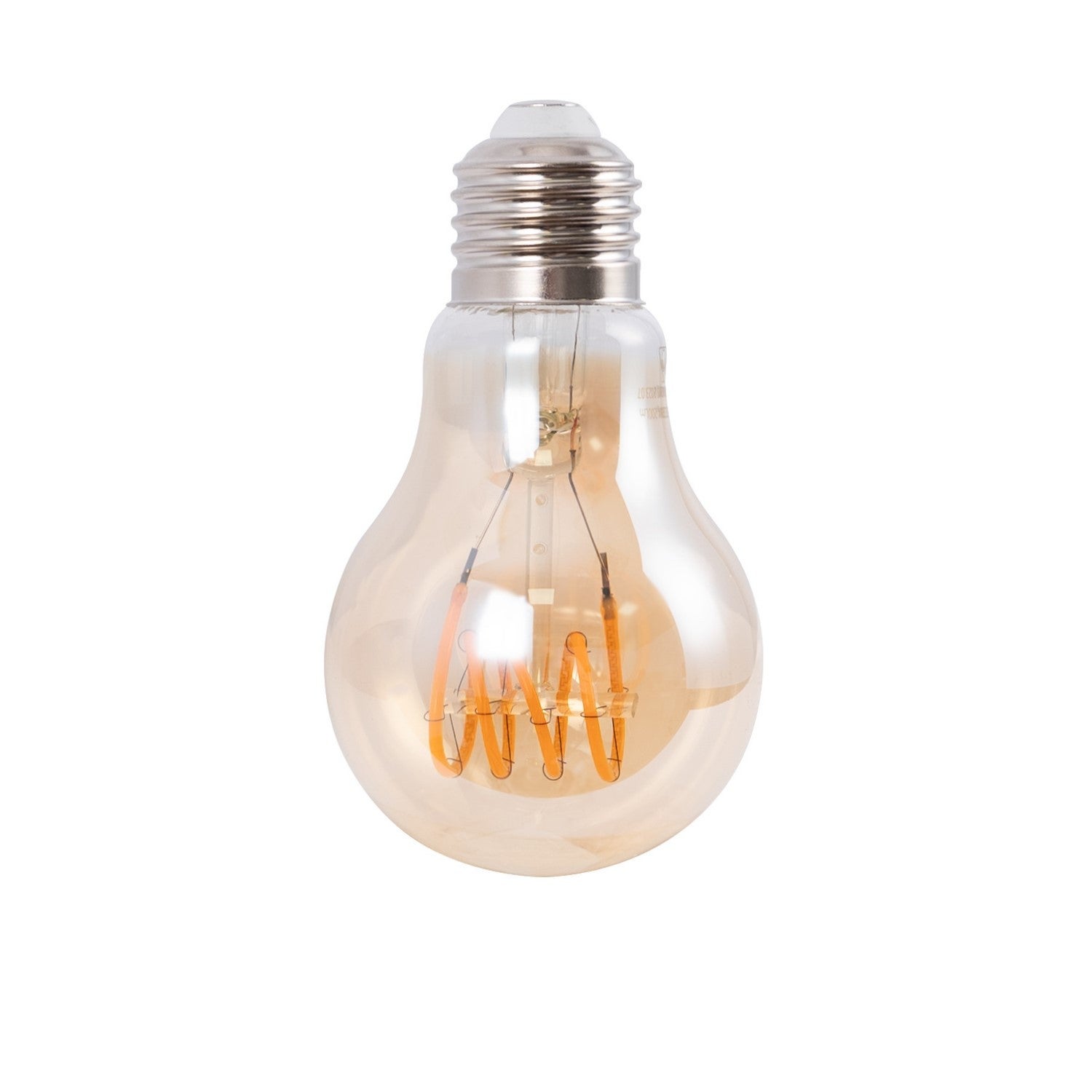 Ampoule LED vintage à filament en spirale - E27 A60 - Dimmable 4W - 2200K - Blanc Froid - 5