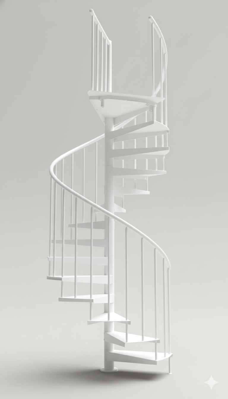Escalera de caracol interior metálica. Altura máx. 251 cm.Ø110cm ...