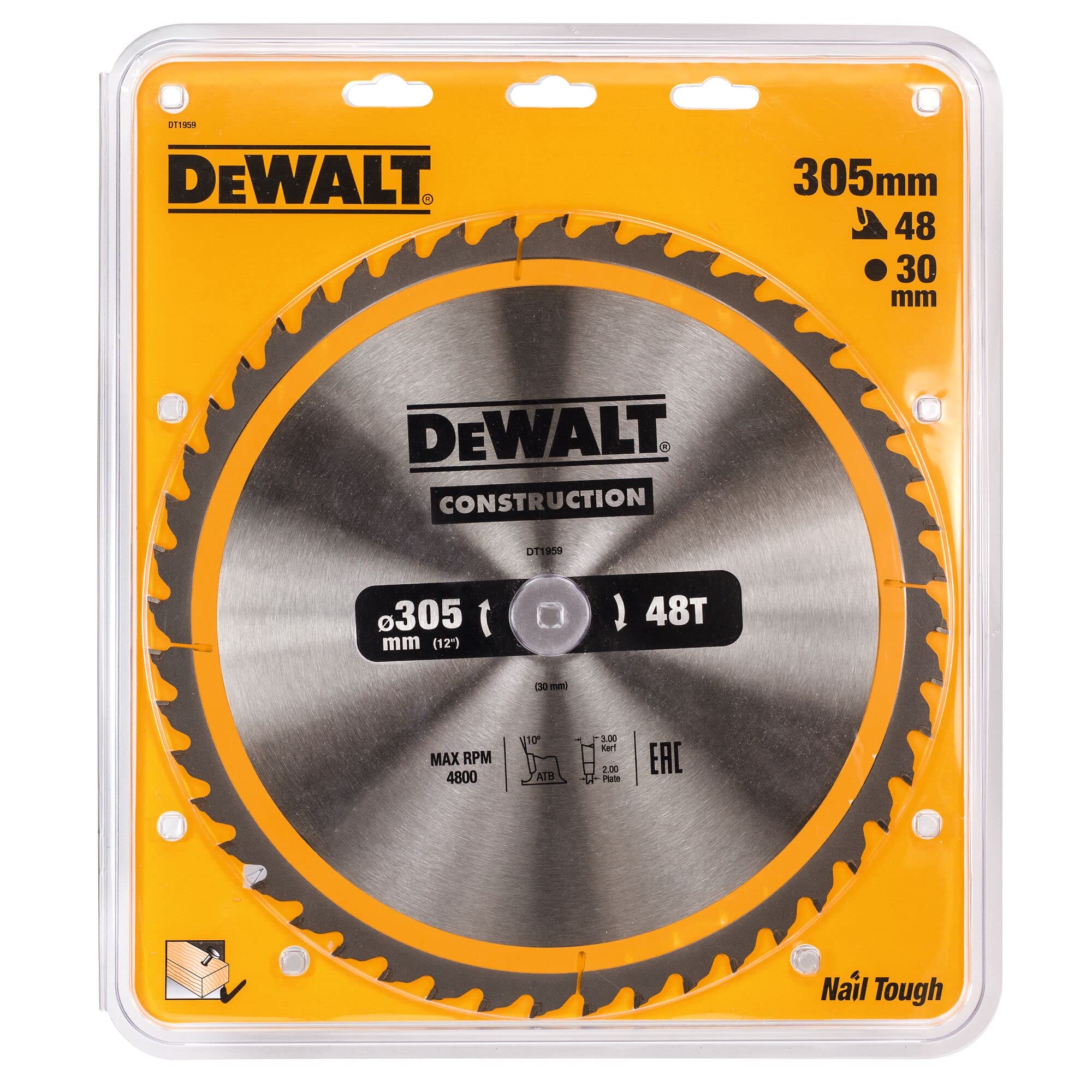Lame de scie circulaire DEWALT Ø305x30mm - - 5
