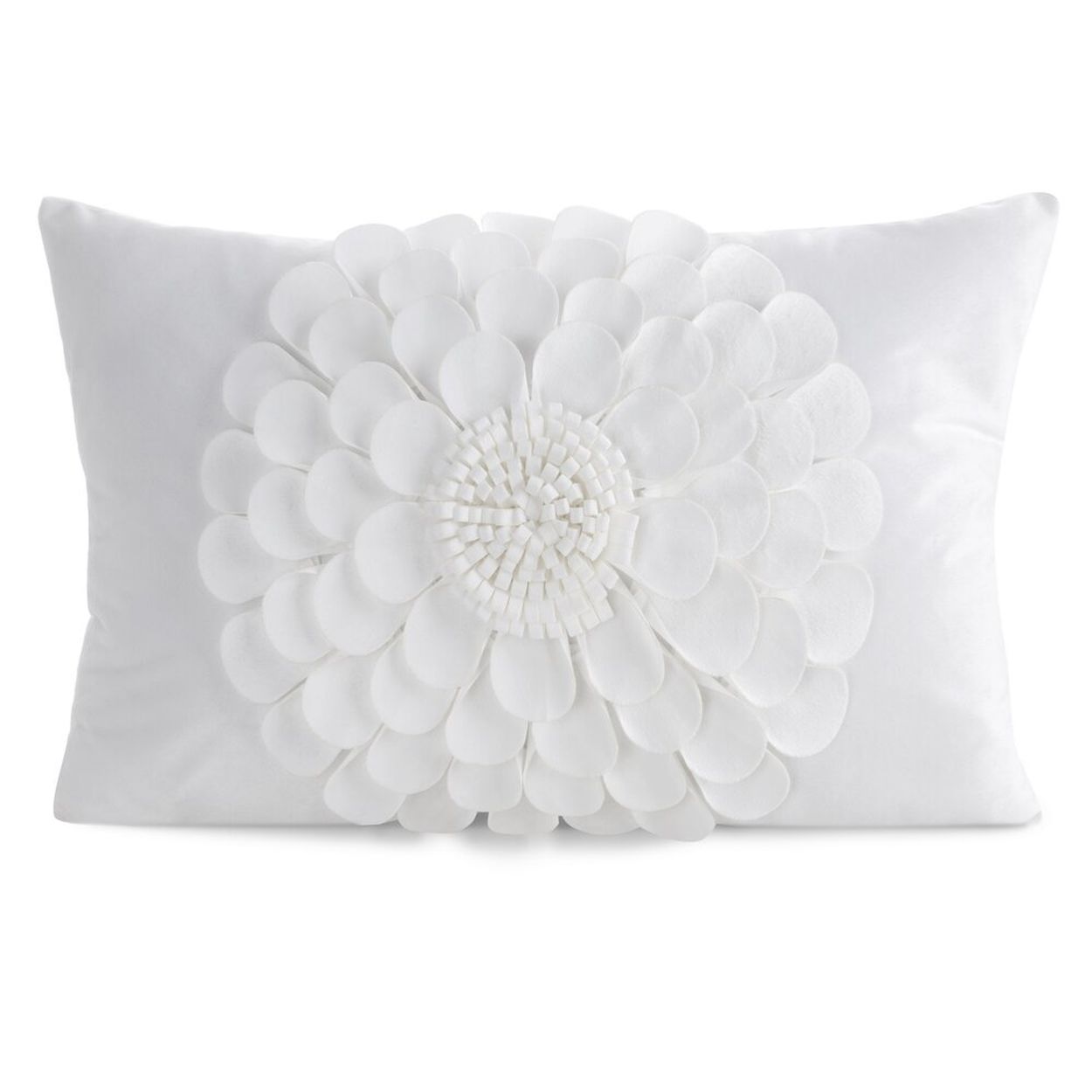 Poszewka dekoracyjna FLORES Eurofirany kremowa kwiat 3D 30x50 cm 1 szt.