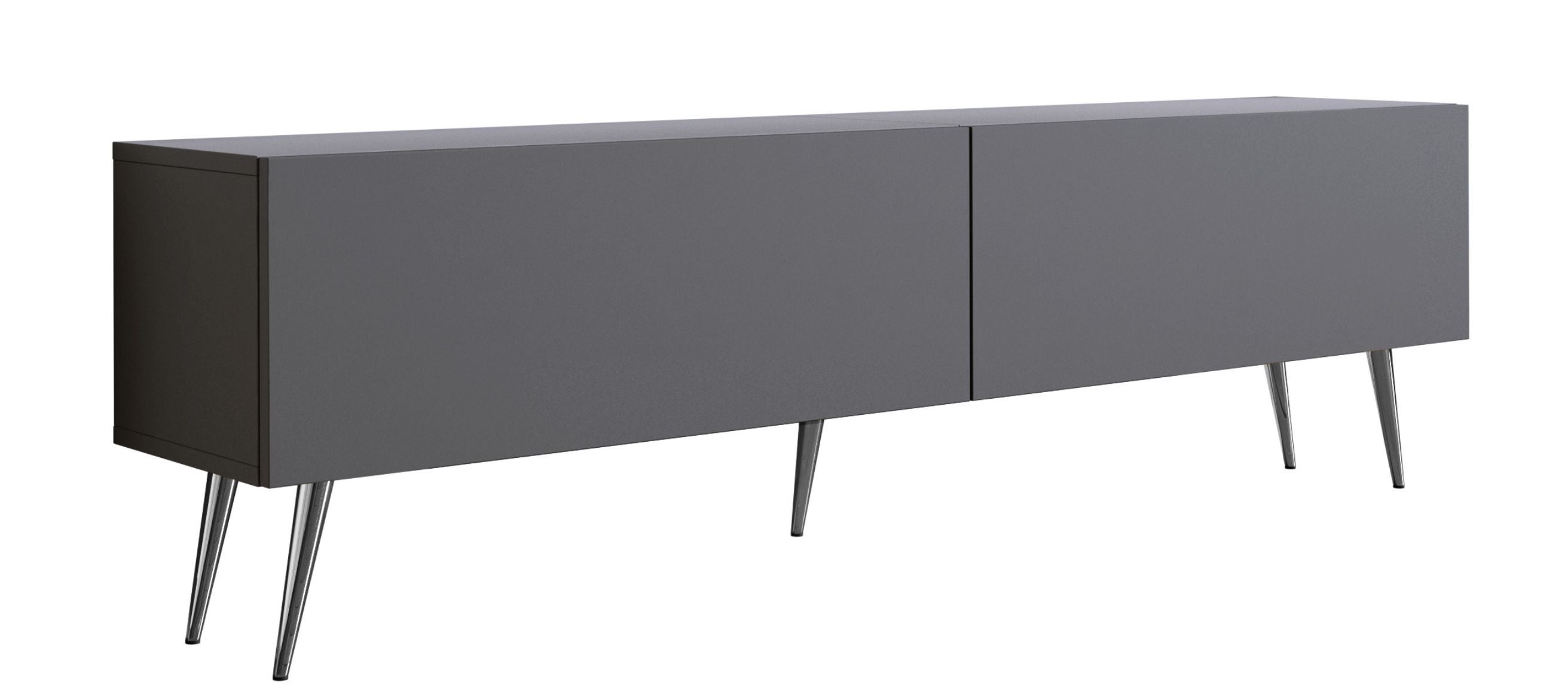 Szafka RTV : Antracyt, nogi chrom, 170 x 32 x 52 cm