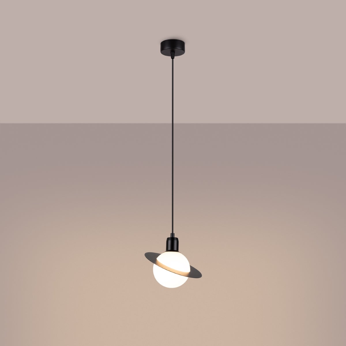 Lampa wisząca GLOXO 1 czarny LED 3000K - 20x20x125cm Sollux