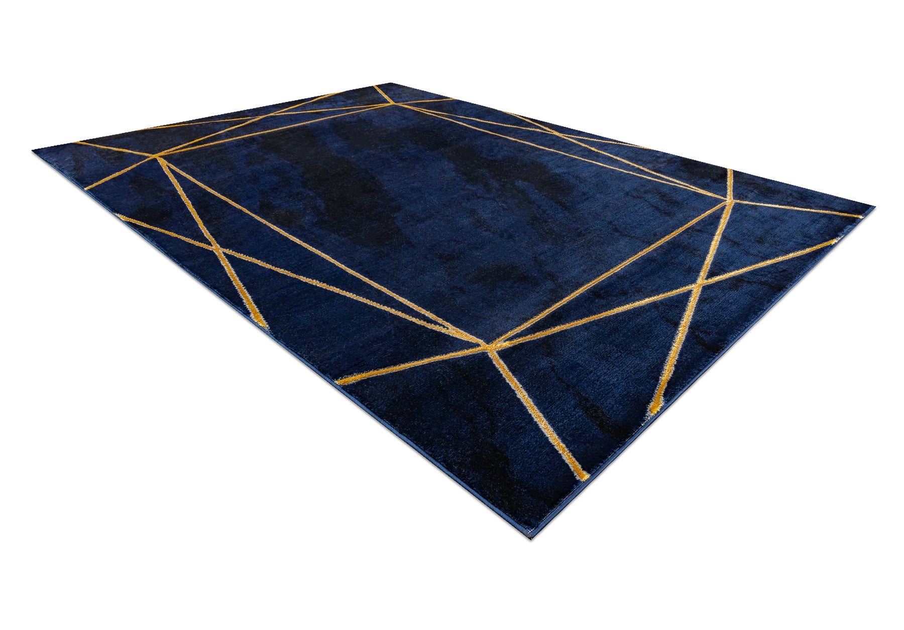 Dywan EMERALD ekskluzywny 1022 glamour, stylowy geometryczny granatowy / złoty 240x330 cm - 3