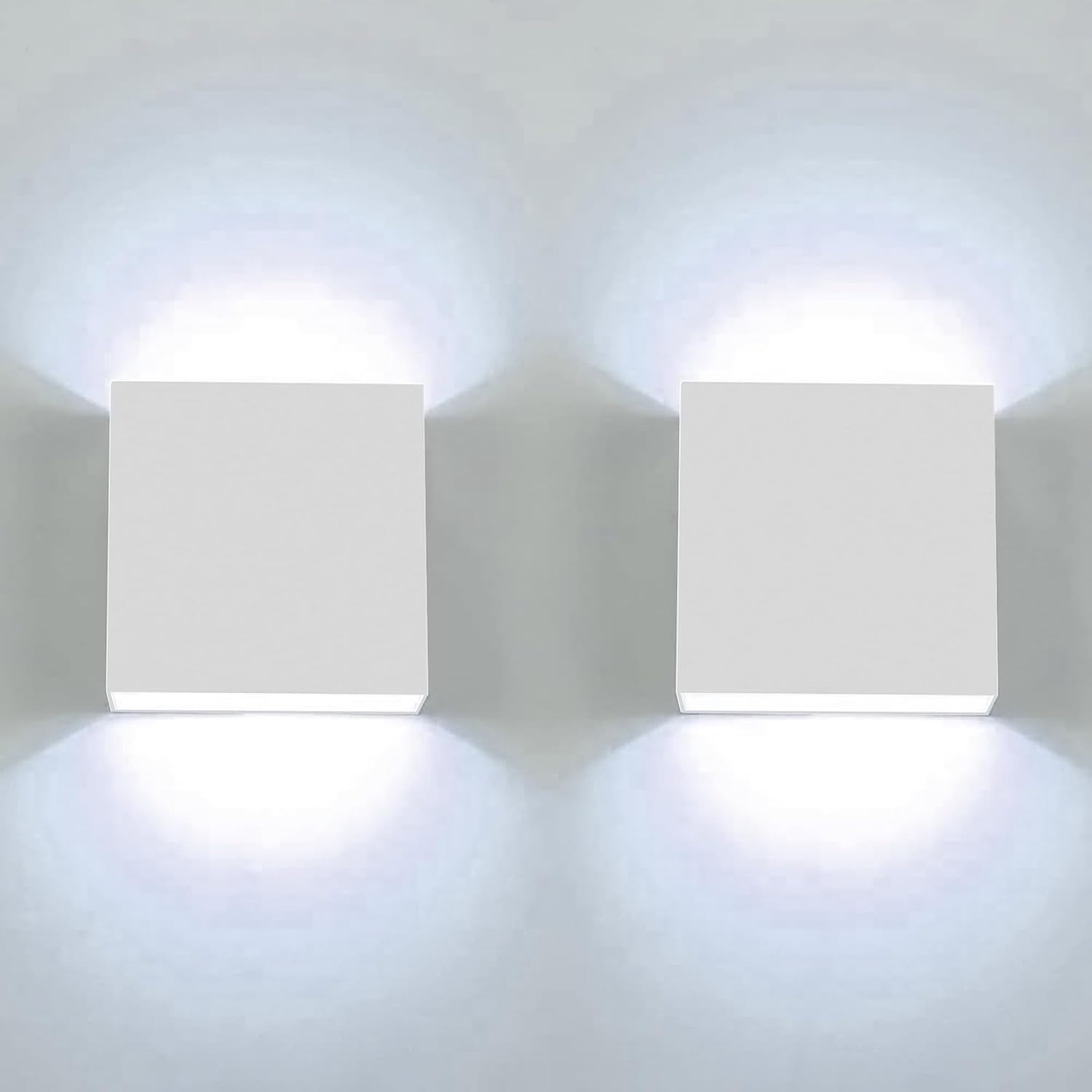 Zestaw 2 dekoracyjnych lamp ściennych do wnętrz z diodą LED 7W, ciepłe białe światło