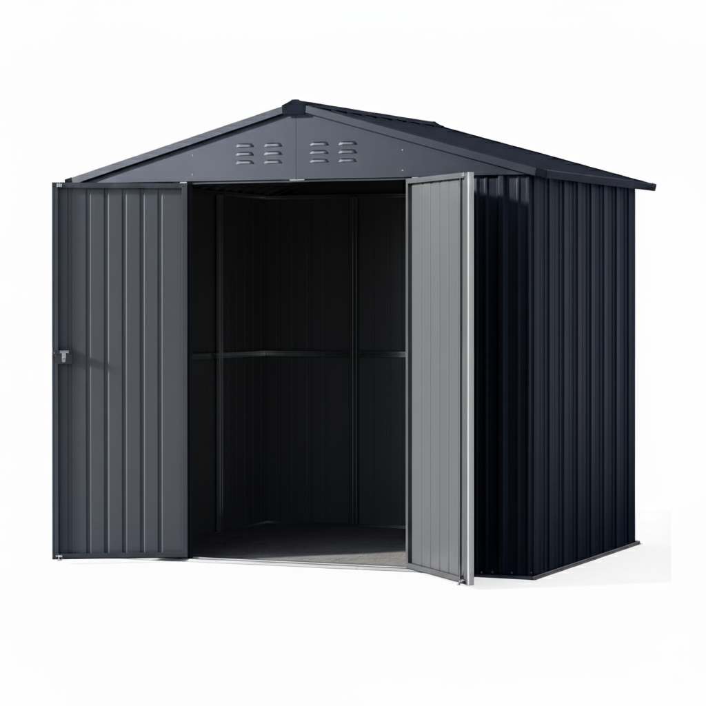 DOMEK narzędziowy ogrodowy szopa schowek szopa 243x307x194 drzwi zawiasowe