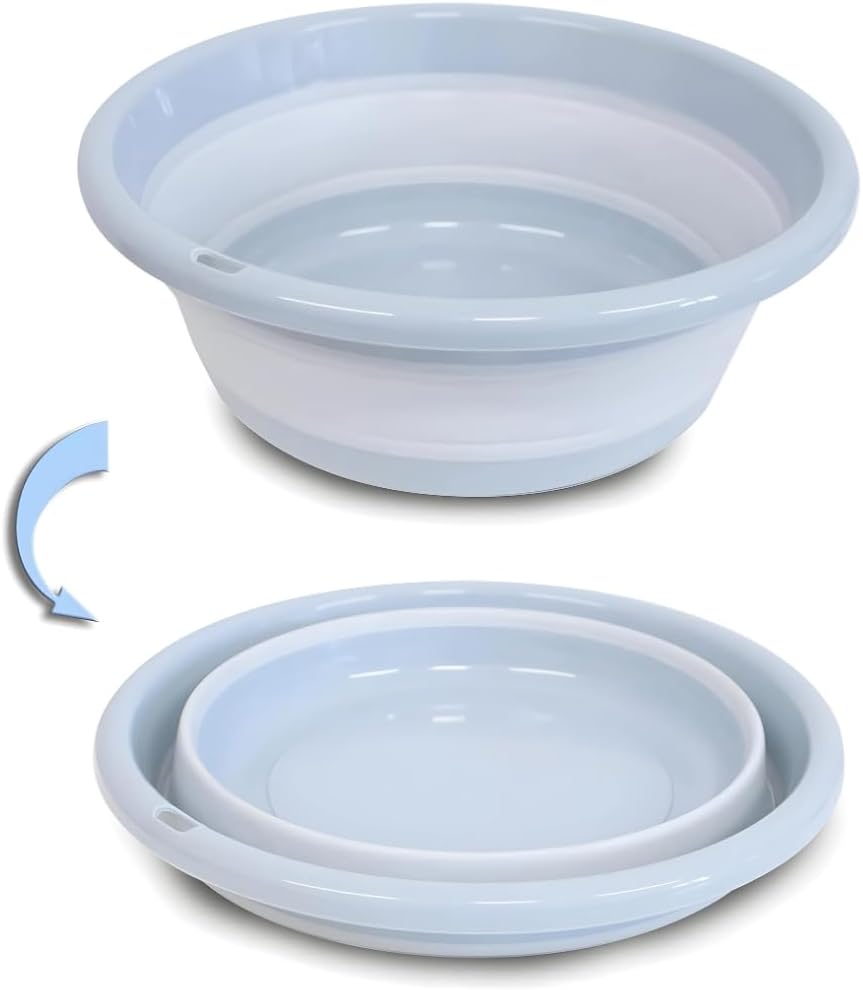 Zeller 26627 Bassine Pliable 2 En 1 En Plastique, Gris Clair/vert