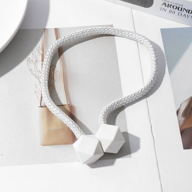 Fermatende Magnetici 8 Pezzi - Fascette Con Calamite Per Tende, Regolabili E Decorativi