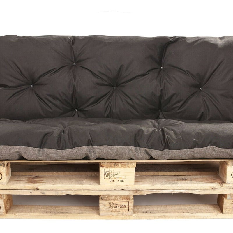 Poduszka ogrodowa na paletę 120x50x50cm poduszka na meble ogrodowe czarna, poduszka na balkon taras, poducha ogrodowa na meble z palet