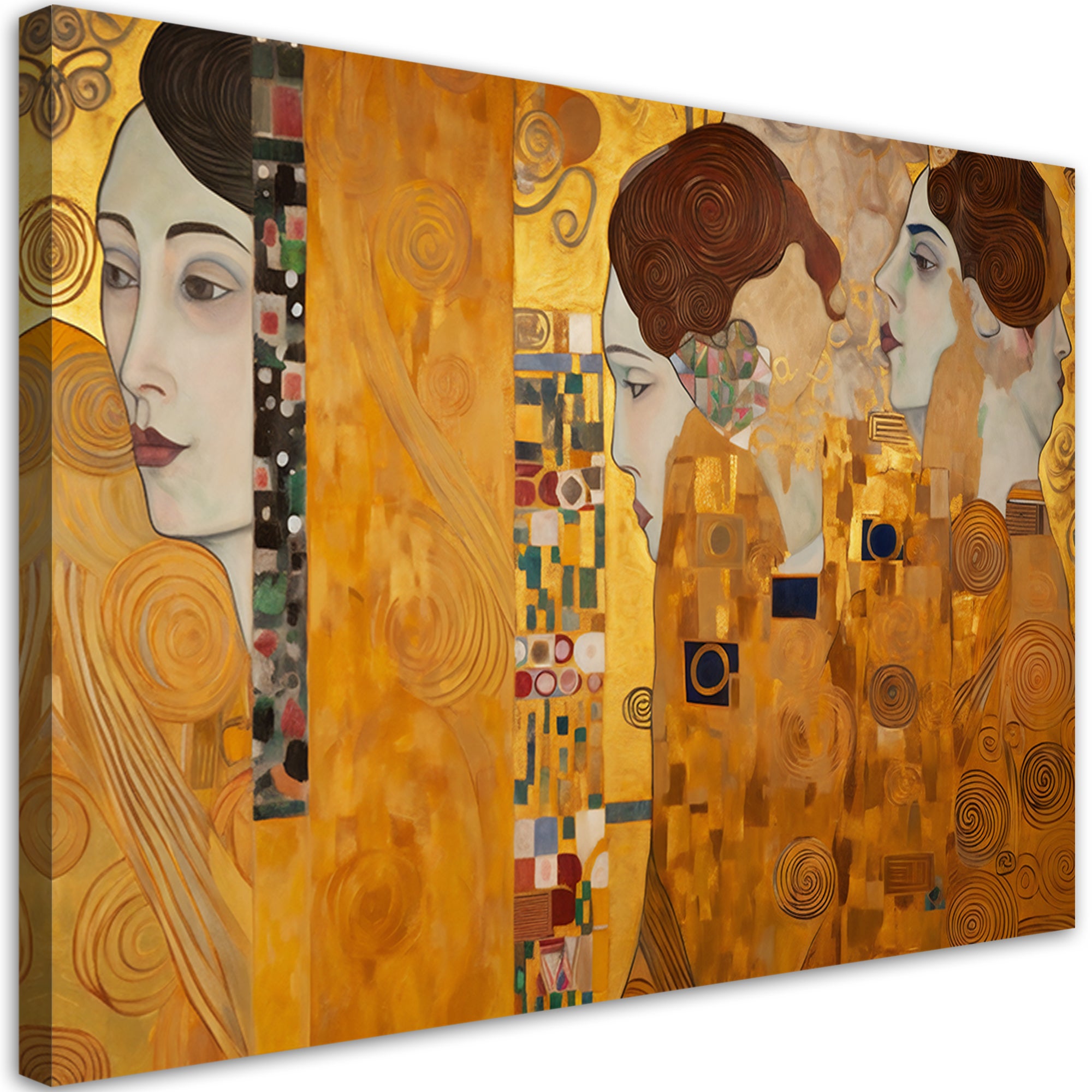Obraz na płótnie, Złoty portret kobiety - G. Klimt 100x70