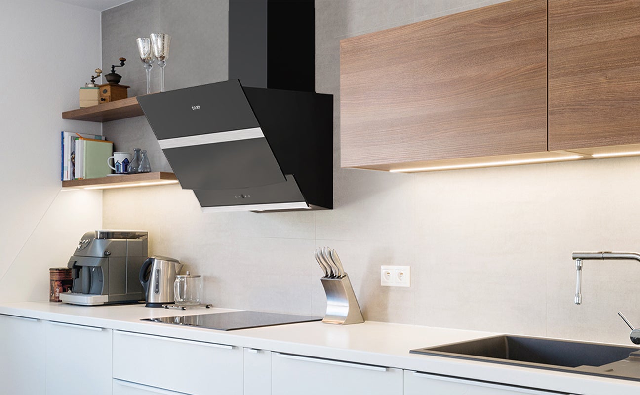 CIARRA Hotte Tactile 60cm 650 m3/h Classe A+++ 4 Vitesses Booster Wi-Fi Connecté Touche Tactile Verre Noir 736NBK60 - 8