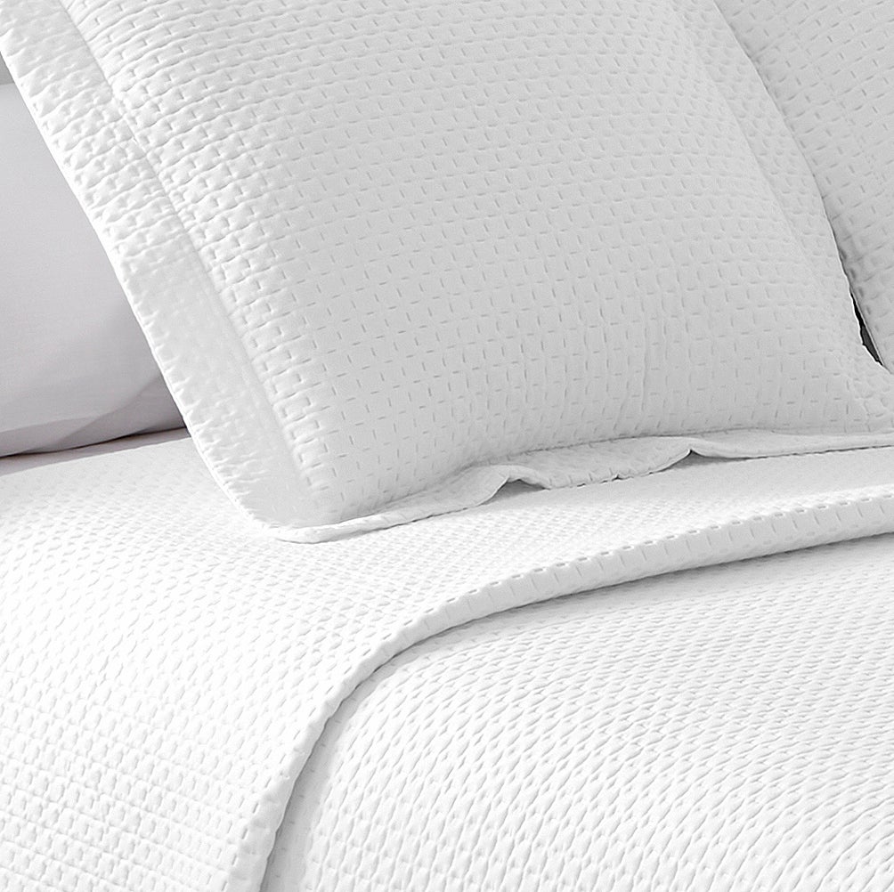 Colcha Lisa Reversible Blanca cama 150 cm - 250x270 cm - 3