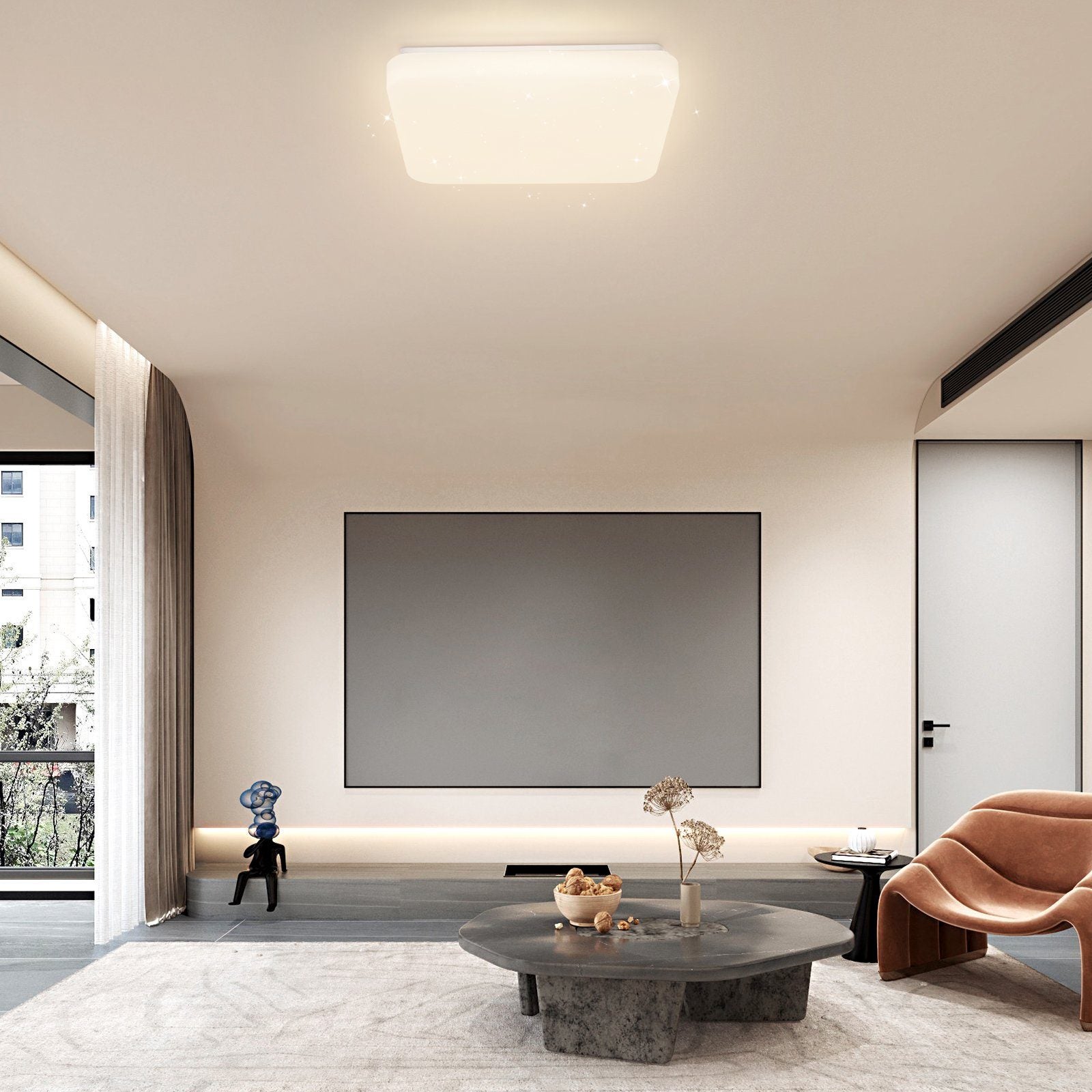 ZMH Plafonnier LED 37W Lampe de chambre étoilée avec télécommande - 6