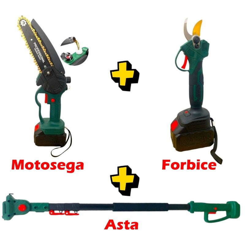 Kit Da Potatura COMPLETISSIMO In Promo: Motosega, Forbici, Batterie E Asta - Foto 12