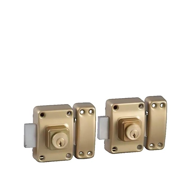 Double verrou de securité 2 verrous pour porte Cylindre 45 mm 4 clés Bricard