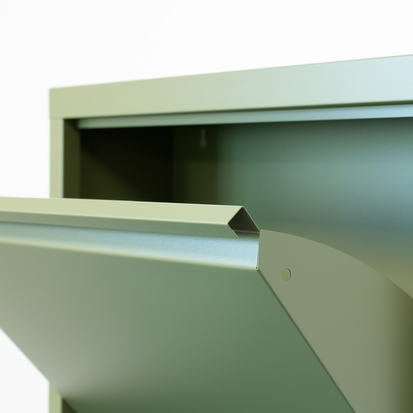 Pisa Armoire à chaussures à 3 rabats/portes en métal, vert. Livré entièrement monté. - 8