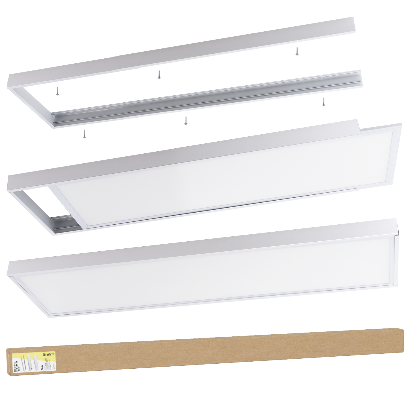 Cadre d'installation en surface de panneau LED 120x30Cm [BX3-MP-1200300 ...