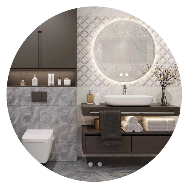 Lustro ścienne LED 80cm HZJ080