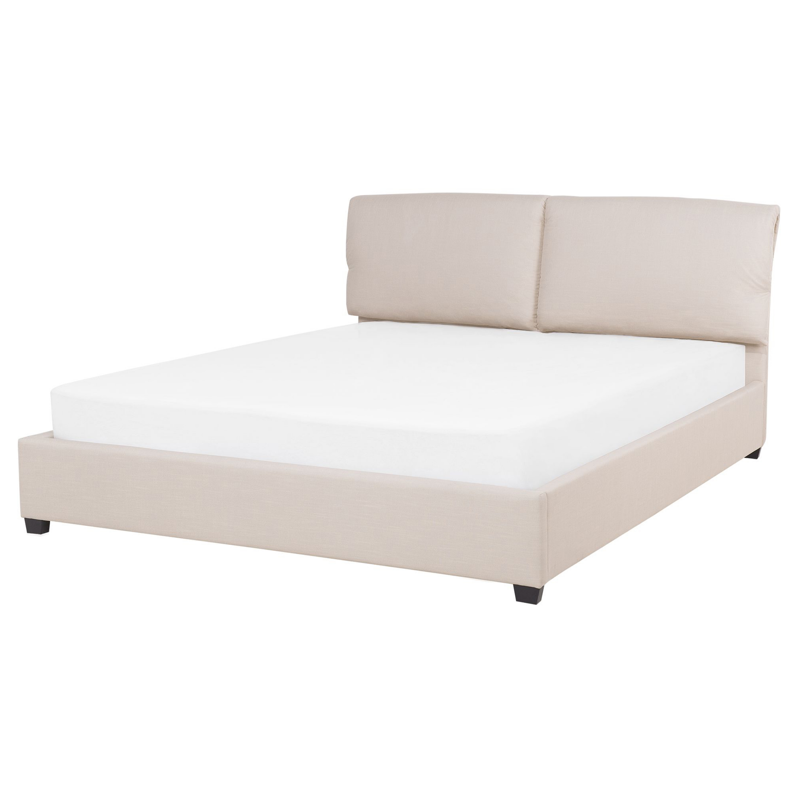 Beliani Cama Con Somier NOYERS 140 X 200 Cm Terciopelo Gris | Leroy Merlin