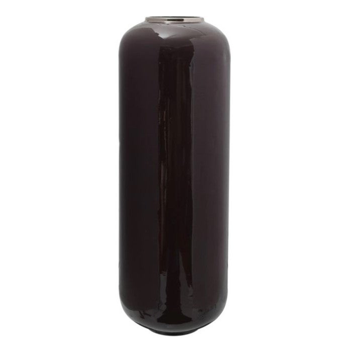Vase Rond Design "Veronika" 24cm Violet & Argent | Leroy Merlin