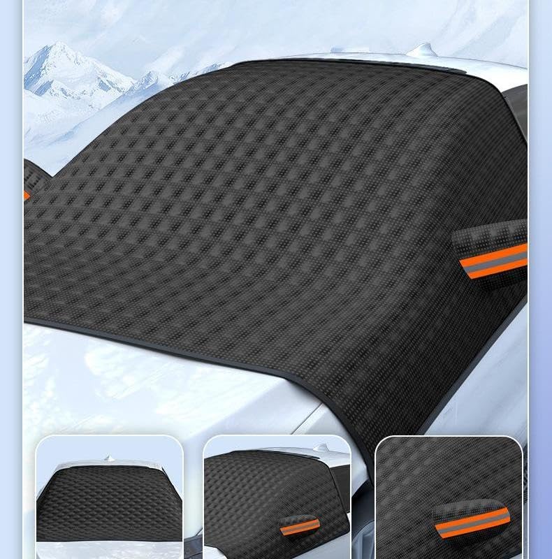 Housses de pare-brise de voiture Bouclier anti-neige Imperméable à l’eau Hiver Auvent extérieur Pare-soleil Demi-protecteur Couverture de fenêtre - 2