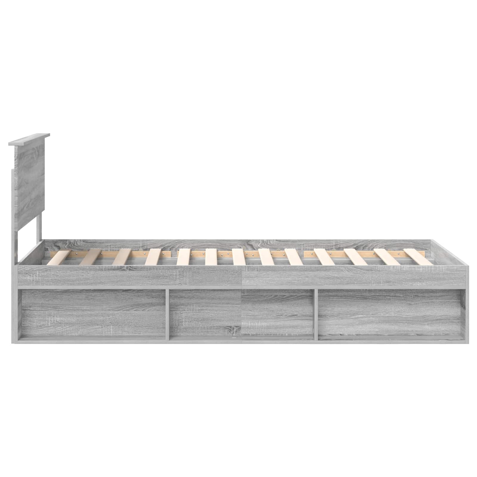 Cadre de lit gris 90 x 200 cm en pin massif - 8