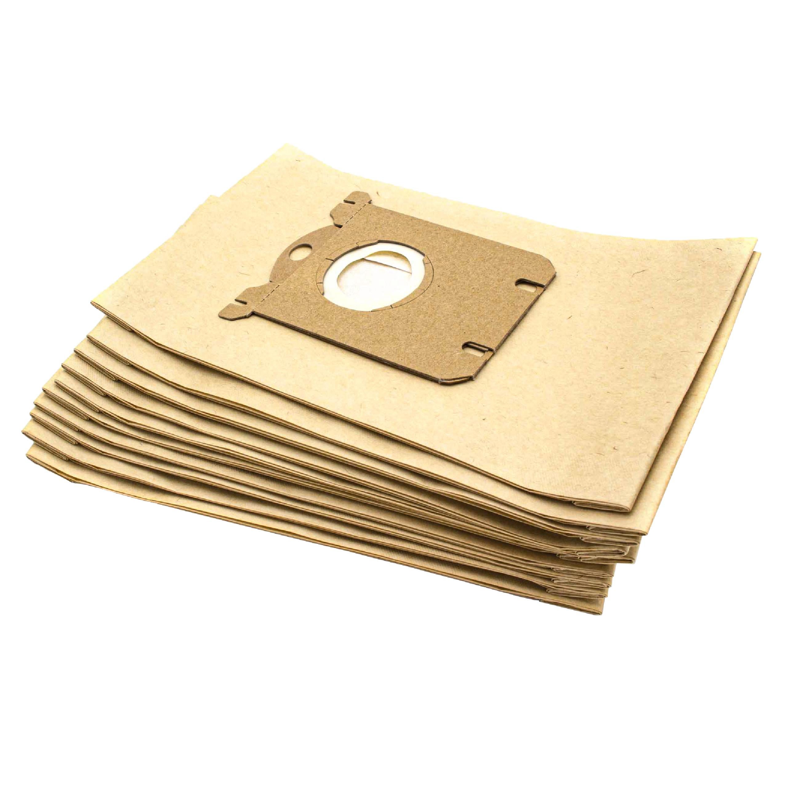 vhbw 10x Sacs compatible avec Hanseatic HN 7005 / HN7005 aspirateur - marron - 3