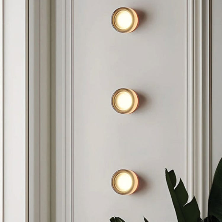 Aplique de pared de vidrio, diseño minimalista moderno, ideal para hoteles, pensiones, dormitorios, lámpara de pared decorativa - Blanco - 6