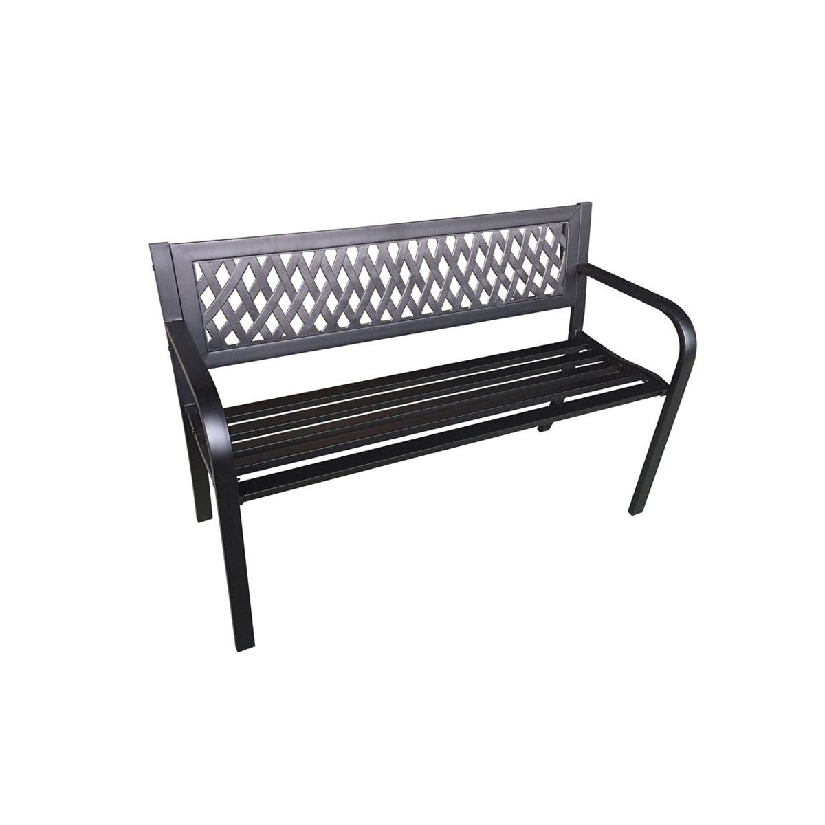 NON UTILIZZATO] Panca Panchina 2 Posti Giardino Terrazza Decorativa Elegante HHG-696 Acciaio - Foto 2