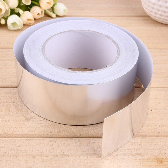 2x Nastro Pellicola Isolamento Guarnizione Alluminio SuperFOIL 50 Mm X 30 M - Foto 4
