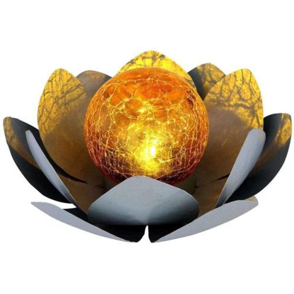 Dekoracja w kształcie kwiatu lotosu Buddy do ogrodu, solarny kwiat lotosu do dekoracji ogrodu zewnętrznego