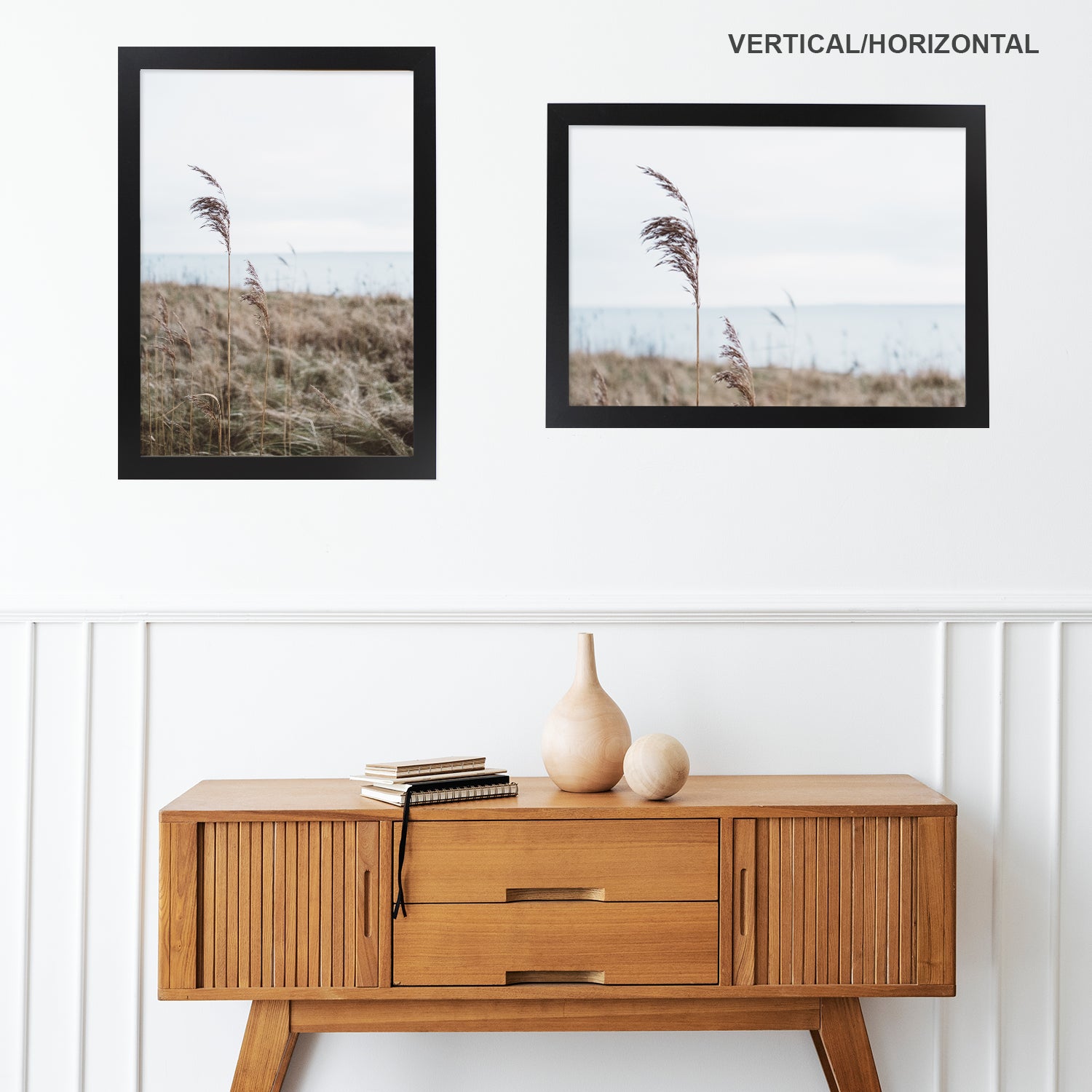 Nacnic Pack 4 Cadres en Bois MDF Noir et Verre Acrylique Protection et Présentation de Photographies, Tirages, Affiches Chambre A3 29,7x42 cm - 4