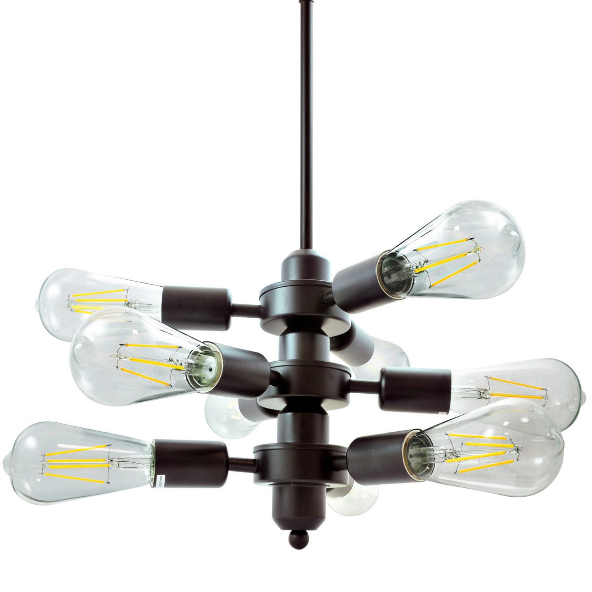Lampa wisząca Orebro czarna 9xE27x10W wym: 150 x 25 x 25 cm metal Polux