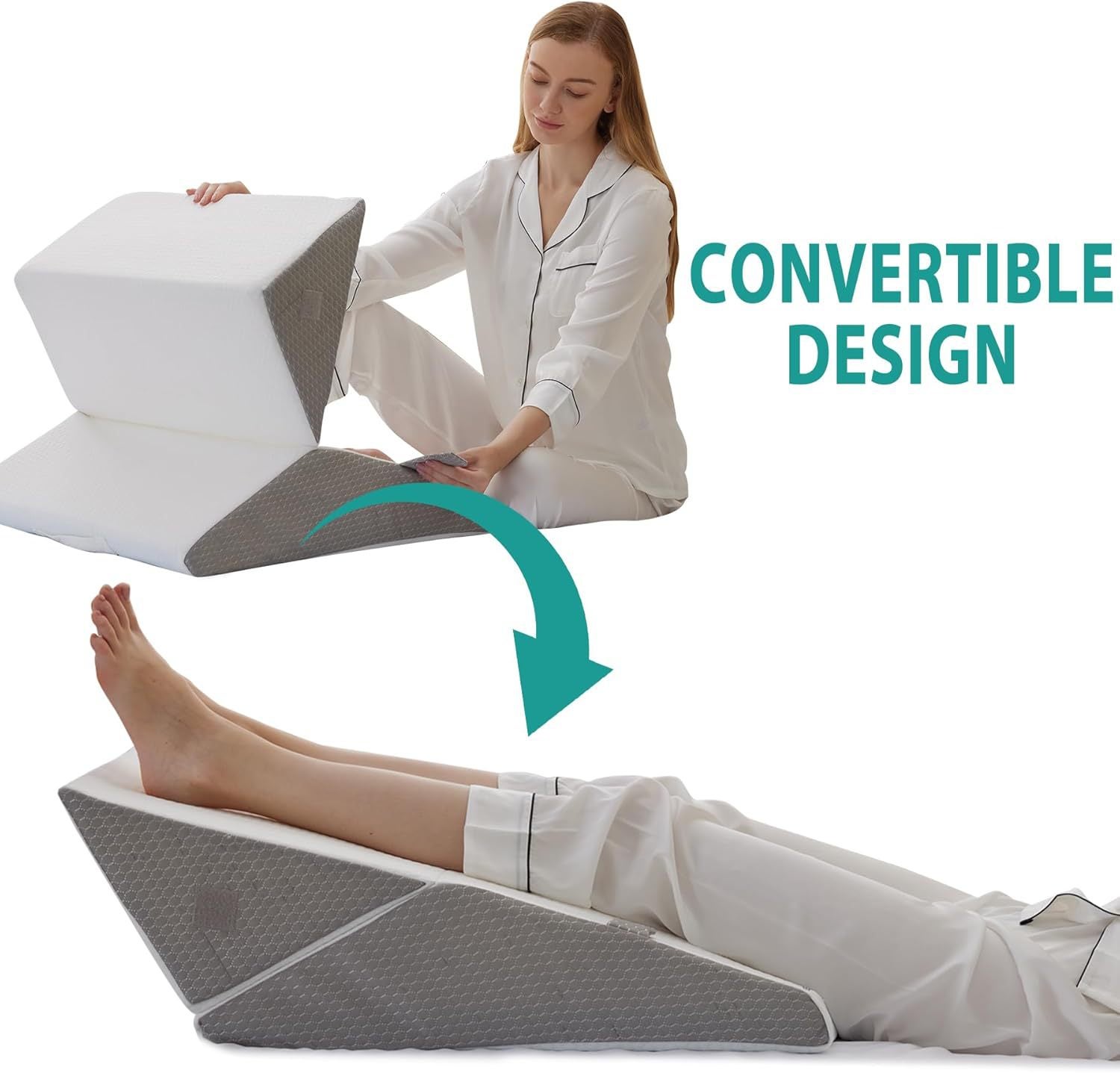 Ensemble de trois coussins postopératoires en forme de coin,Coussin en forme de coin ajustable, idéal pour dormir, incliner la tête de lit et - 6
