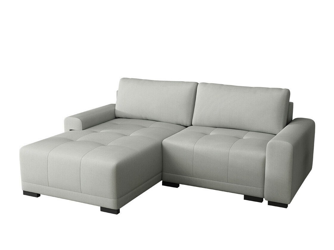 Sofá rinconero columbus 183, gris, función de descanso, almacenaje, 237x180x75cm
