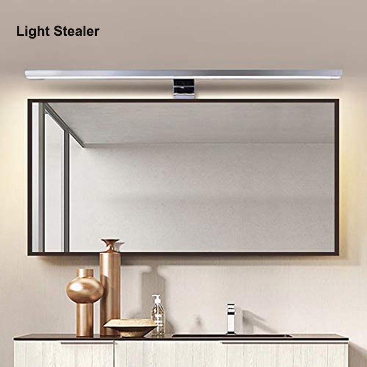 Lampe LED pour miroir de salle de bain - acier inoxydable étanche - lumière pour armoire de salle de bain sans scintillement 220V - lumière blanche - 4