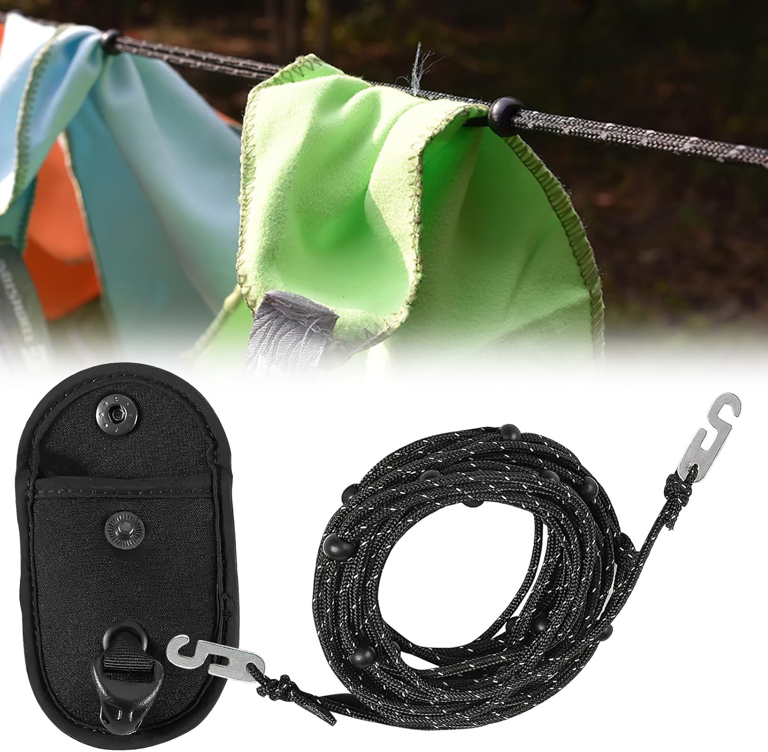 Stendibiancheria Retrattile 5 Metri Per Interni Ed Esterni | Salvaspazio Da Parete | Filo In Acciaio Con Blocco | Perfetto Per Bagno, Camper E Lavanderia