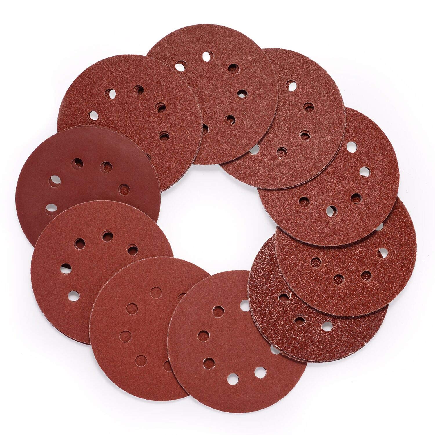 25 Disques Ponçage Aluminium Vert 240 Grains – 8 Trous, Crochet, Marque Uxcell