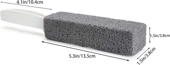 4 pezzi di pietra pomice grigia per la pulizia con manico, pietra per 4 pezzi di pietra pomice grigia per la pulizia con manico, pietra per