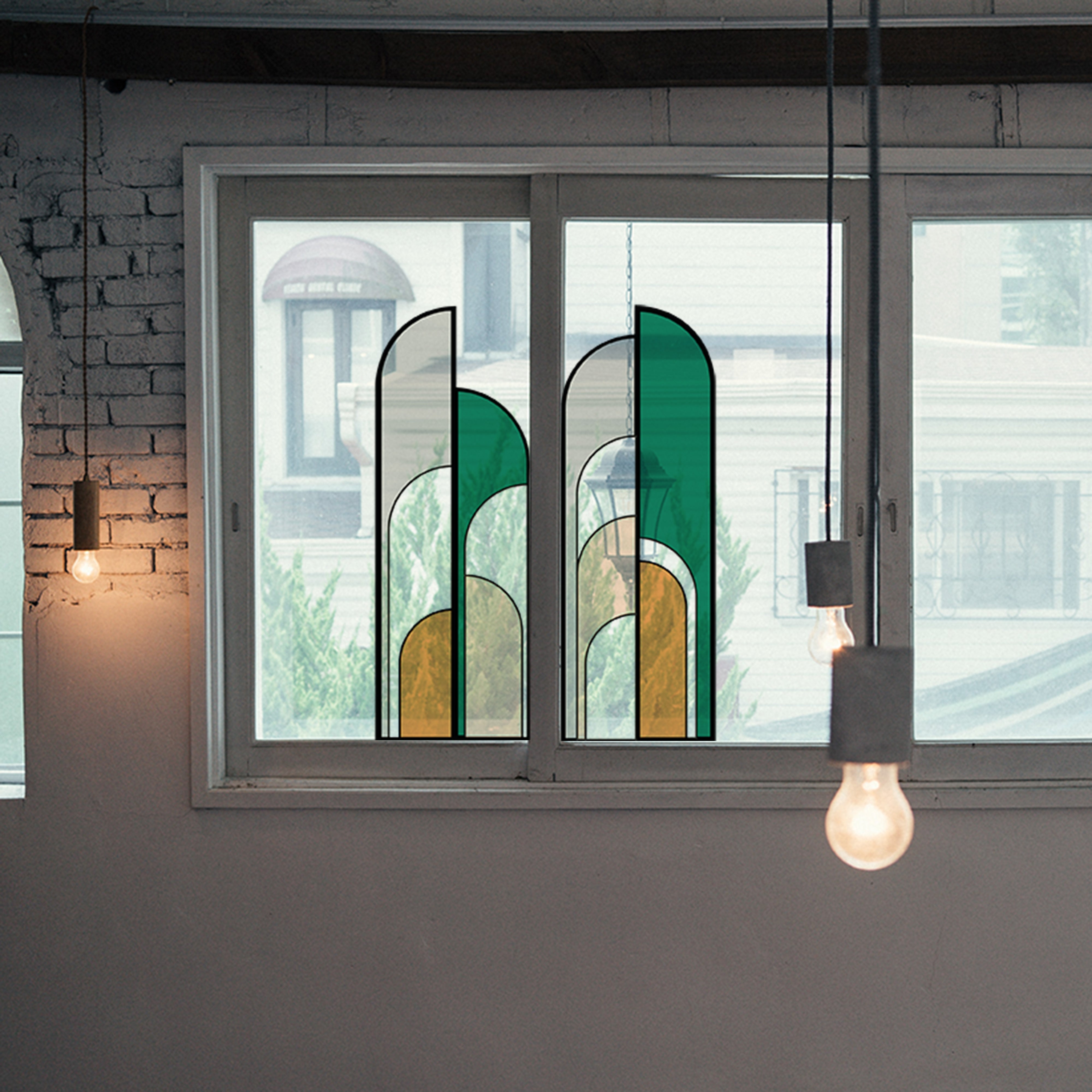 Pegatina electrostática para vidrio, hermosa ventana adhesiva para ventana, 23 cm x 67 cm