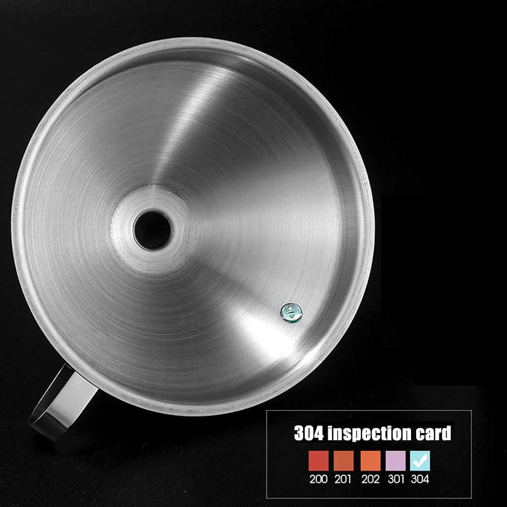 Entonnoirs en Acier Inoxydable 5 Pouces / 13 cm Entonnoir Cuisine avec Anse Filtre et Filtre 200 Mesh Pour Le Transfert des Ingrédients Liquides Jam - 3